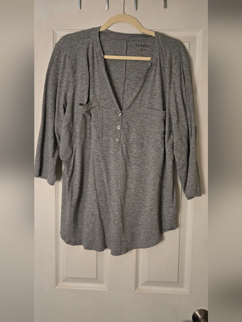 torrid Heather Gray V-Neck Tunic